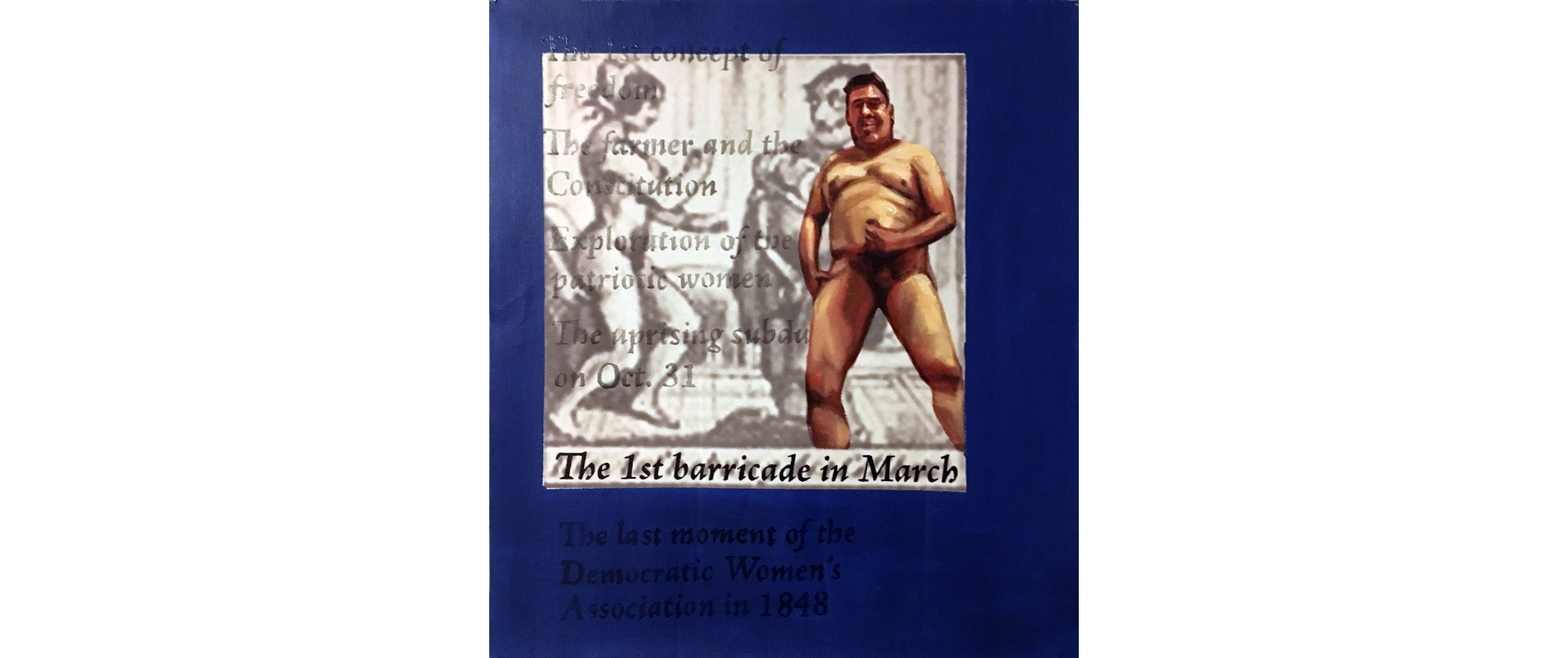 The Last Moment of the Democratic Women Association (blue paintings), 2019