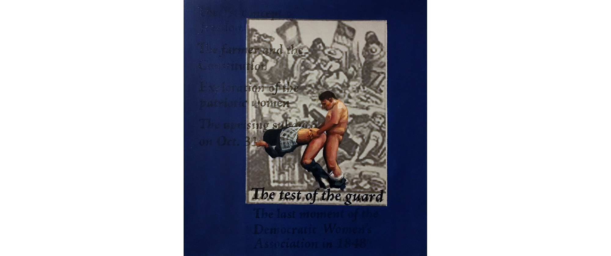 The Last Moment of the Democratic Women Association (blue paintings), 2019