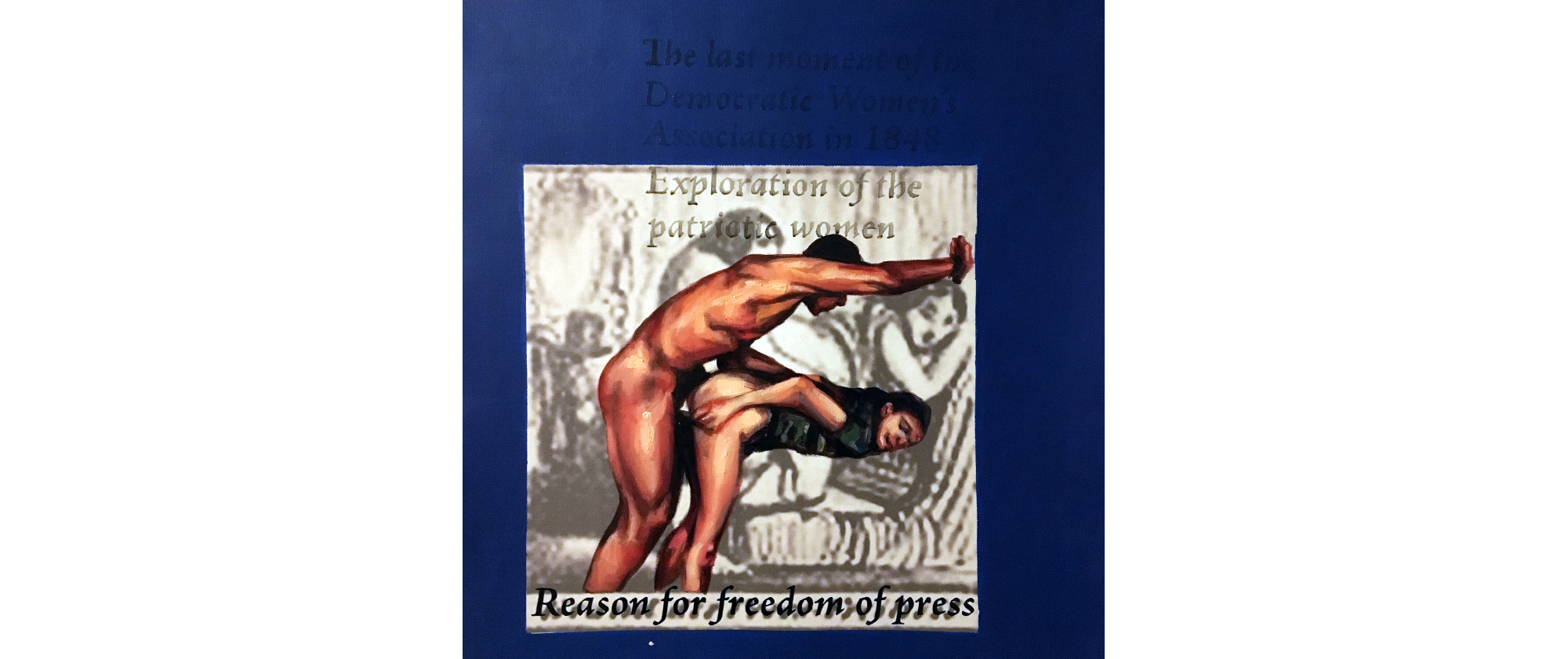 The Last Moment of the Democratic Women Association (blue paintings), 2019