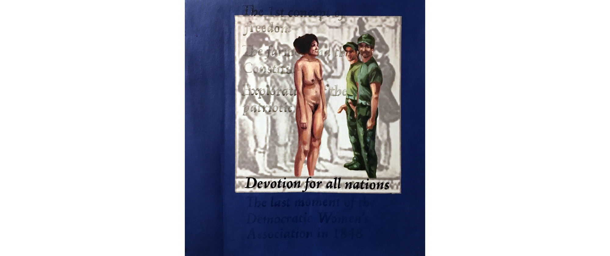 The Last Moment of the Democratic Women Association (blue paintings), 2019