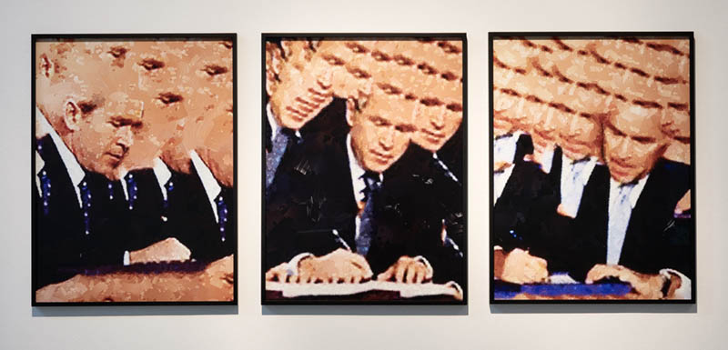 Matthew Plummer-Fernandez, The Codification of Leadership, 2013 - Custom software, three archival inkjet prints 93
                          x 70,5 x 3,5 cm